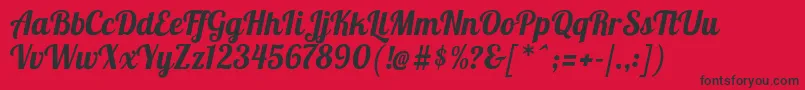 Lobster1.4 Font – Black Fonts on Red Background