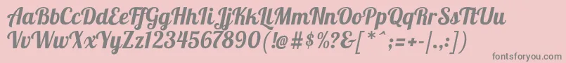 フォントLobster1.4 – ピンクの背景に灰色の文字