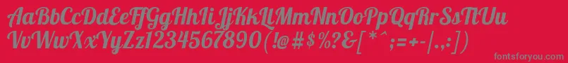 Lobster1.4 Font – Gray Fonts on Red Background