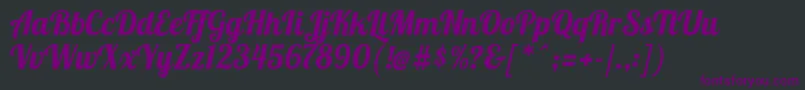 Lobster1.4 Font – Purple Fonts on Black Background