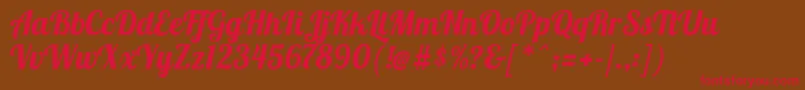 Lobster1.4 Font – Red Fonts on Brown Background