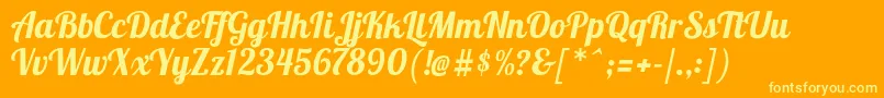 Lobster1.4 Font – Yellow Fonts on Orange Background