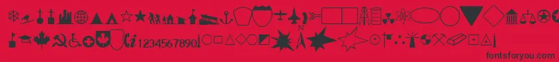 GeographicalRegularDb Font – Black Fonts on Red Background