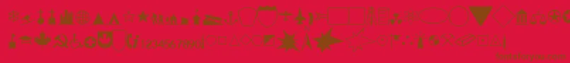 GeographicalRegularDb Font – Brown Fonts on Red Background