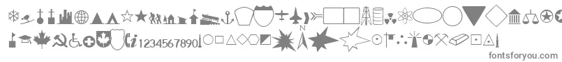 GeographicalRegularDb Font – Gray Fonts on White Background