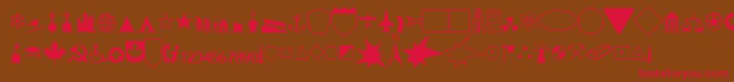GeographicalRegularDb Font – Red Fonts on Brown Background