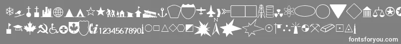 GeographicalRegularDb Font – White Fonts on Gray Background