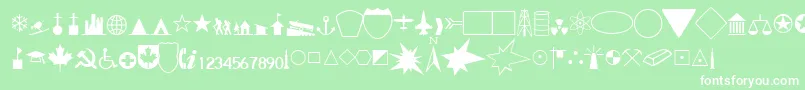 GeographicalRegularDb Font – White Fonts on Green Background