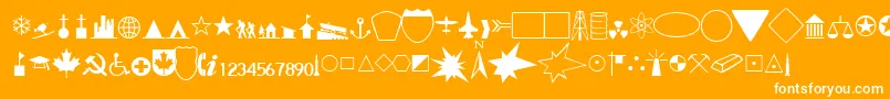 GeographicalRegularDb Font – White Fonts on Orange Background