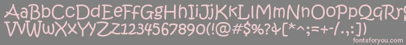 KristenItc Font – Pink Fonts on Gray Background