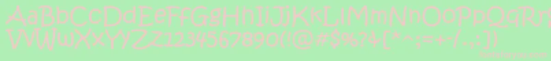 Шрифт KristenItc – розовые шрифты на зелёном фоне