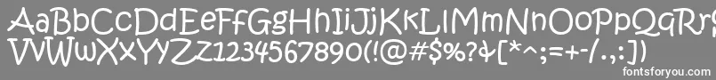 KristenItc-fontti – valkoiset fontit harmaalla taustalla