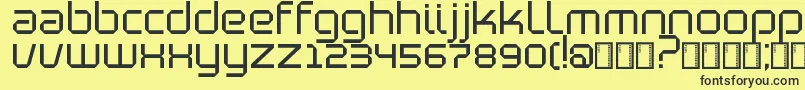 BlutterSlim Font – Black Fonts on Yellow Background