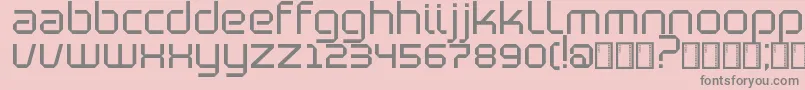 フォントBlutterSlim – ピンクの背景に灰色の文字