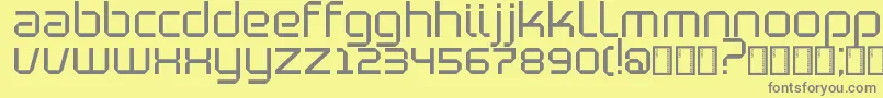 BlutterSlim Font – Gray Fonts on Yellow Background