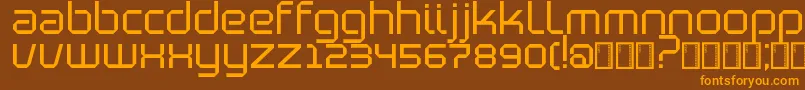 BlutterSlim Font – Orange Fonts on Brown Background
