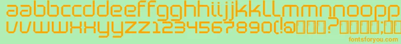 BlutterSlim Font – Orange Fonts on Green Background