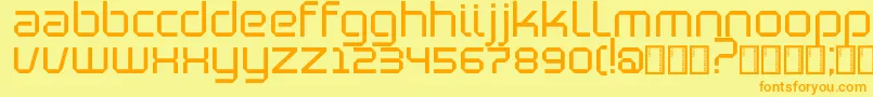 BlutterSlim Font – Orange Fonts on Yellow Background
