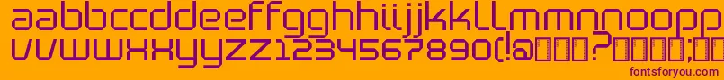 BlutterSlim Font – Purple Fonts on Orange Background