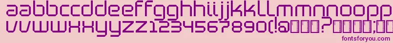 BlutterSlim-Schriftart – Violette Schriften auf rosa Hintergrund