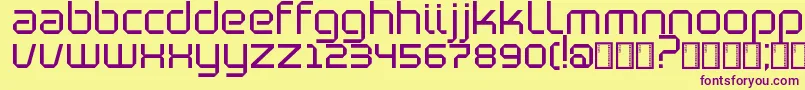 BlutterSlim Font – Purple Fonts on Yellow Background