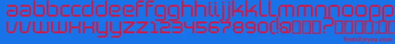 BlutterSlim Font – Red Fonts on Blue Background