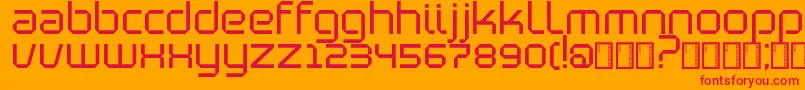 BlutterSlim Font – Red Fonts on Orange Background