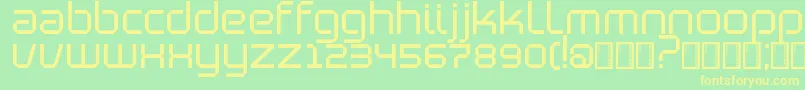 BlutterSlim Font – Yellow Fonts on Green Background