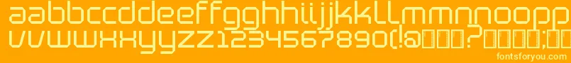BlutterSlim Font – Yellow Fonts on Orange Background