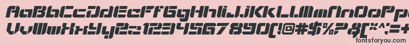 VideotechOpenitalic Font – Black Fonts on Pink Background