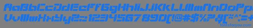 VideotechOpenitalic Font – Blue Fonts on Gray Background