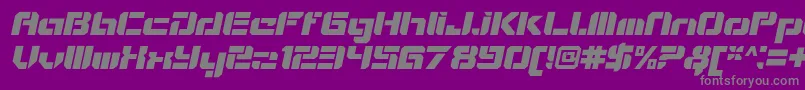 VideotechOpenitalic Font – Gray Fonts on Purple Background