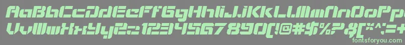 Шрифт VideotechOpenitalic – зелёные шрифты на сером фоне