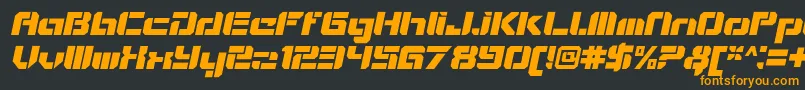 VideotechOpenitalic Font – Orange Fonts on Black Background