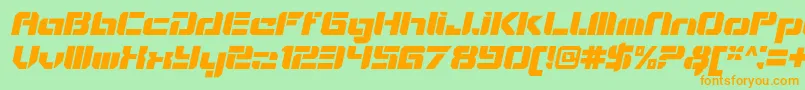 Police VideotechOpenitalic – polices orange sur fond vert