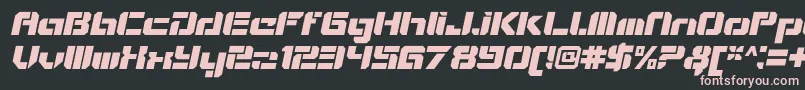 Шрифт VideotechOpenitalic – розовые шрифты на чёрном фоне