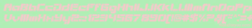 VideotechOpenitalic Font – Pink Fonts on Green Background