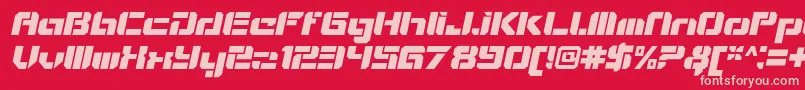VideotechOpenitalic Font – Pink Fonts on Red Background