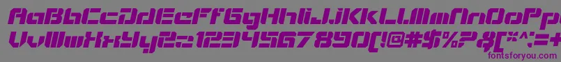 VideotechOpenitalic Font – Purple Fonts on Gray Background