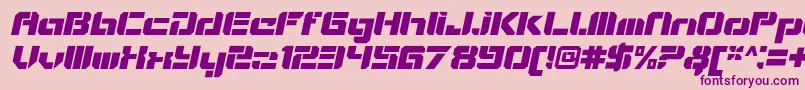 VideotechOpenitalic Font – Purple Fonts on Pink Background