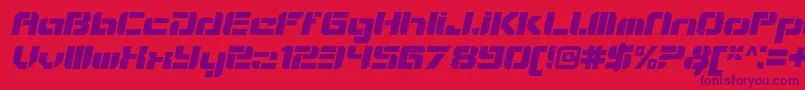 VideotechOpenitalic Font – Purple Fonts on Red Background