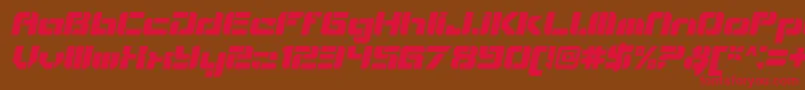VideotechOpenitalic Font – Red Fonts on Brown Background