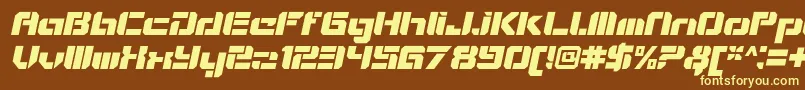 VideotechOpenitalic Font – Yellow Fonts on Brown Background