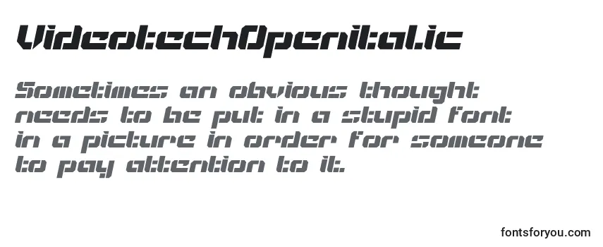 VideotechOpenitalic Font
