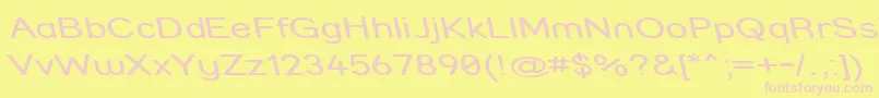 StreetCompressedReverseItalic Font – Pink Fonts on Yellow Background