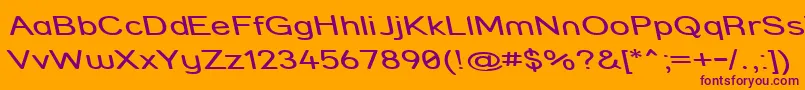 StreetCompressedReverseItalic Font – Purple Fonts on Orange Background