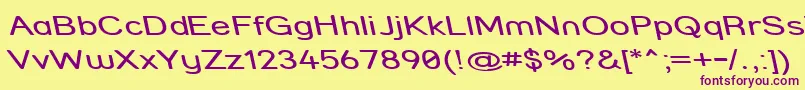 StreetCompressedReverseItalic Font – Purple Fonts on Yellow Background