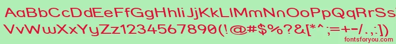 StreetCompressedReverseItalic Font – Red Fonts on Green Background