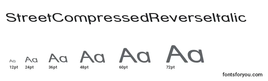 StreetCompressedReverseItalic Font Sizes