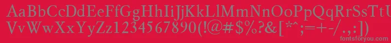 MyslPlain Font – Gray Fonts on Red Background